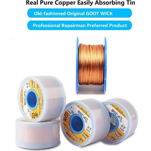 MasterXu Original GOOT Wick Desolder Wire Special Tin Absorption Wire CP-30B CP-20B CP-15B Solder Paste Sucker Line