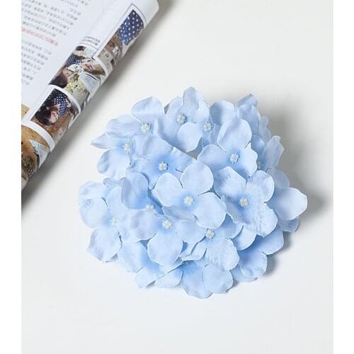 50pcs 15cm Hydrangea Artificial Flower Heads DIY Wedding Arches Anniversary Birthday Party Photography Backdrops Fake Flowers