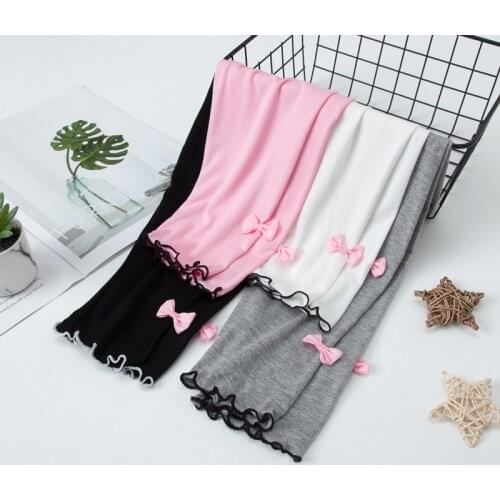 Girls’ leggings, summer thin and cool children’s cropped trousers children’s baby cropped trousers, children’s stretch pants