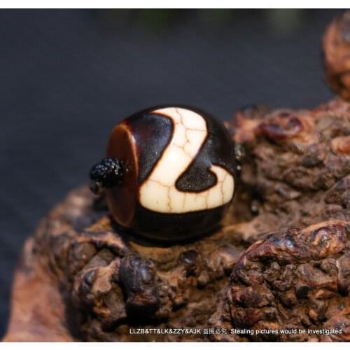 Treasure Magic Power Magic LKbrother Power Magic Tibetan Old Agate Money Hook Daluo Shape dZi Bead Amulet For DIY