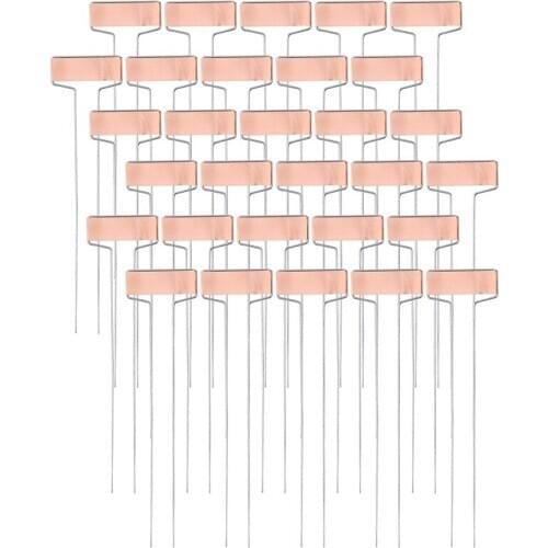 Practical 30 Pack 10 Inch High Copper Plate Metal Plant Labels Garden Stake Tags Reusable Planting Gardening Markers
