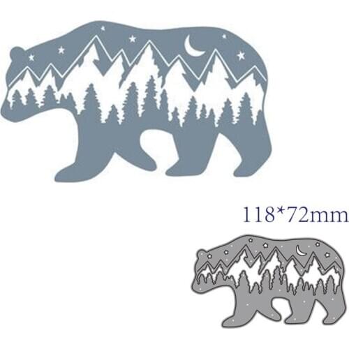 Metal cutting dies cut die mold Animal bear decoration Scrapbook paper craft knife mould blade punch stencils dies