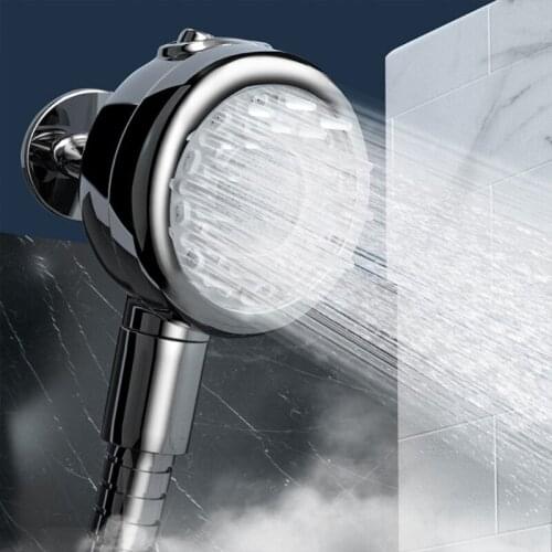Pressurized Massage Shower Head Universal Water Sprinkle Head Handheld Shower 4 Points Interface with Silicone Brush