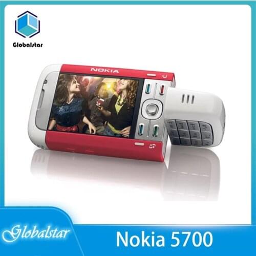 Nokia 5700 Refurbished Original unlocked Nokia 5700 Red phone 2.2' Bluetooth 3G 2.0MP phone Free shipping