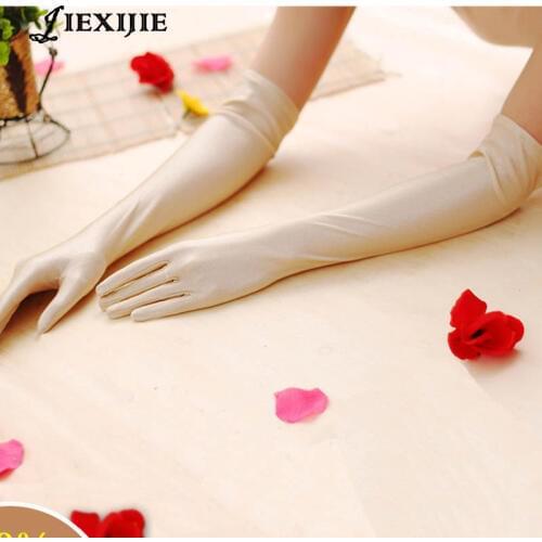2017 fashion spandex glove summer UV UV sunscreen gloves women gloves anti radiation driving cycle lengthened for girls jxj-114