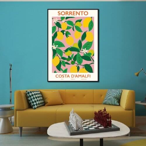 Plants Poster Painting Acid Lemon Hd Print Painting Poster Home Living Room and Bedroom Wall Art Decoration Can Be Customized