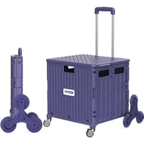 CY Portable Foldable Stair Climbing Lever Car Shopping Cart Portable Shopping Cart Luggage Trolley