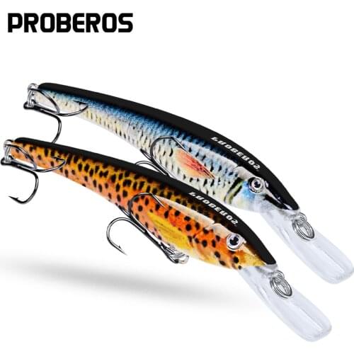 PROBEROS Fishing lure 3.74"-9.5cm Fishing Bait 5.68g Crankbait fishing tackle 6 color Minnow Lures 6# Hook