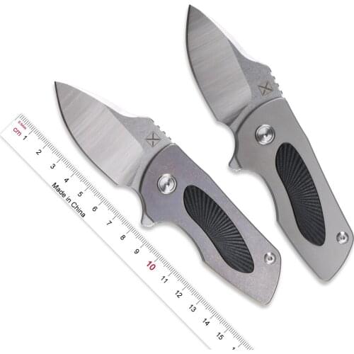 Yon Xana YX630 folding knife 14C28N blade TC4 titanium G10 handle camping hunting fishing survival pocket fruit knives EDC tools