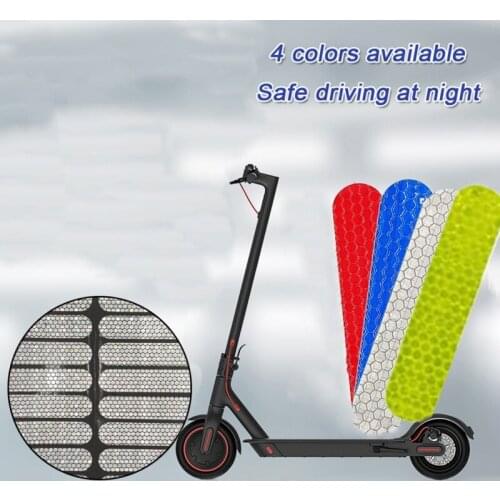 20pcs Set Electric Scooter Body Film Luminous Reflective Sticker Night Safety Skateboard Warn Strip