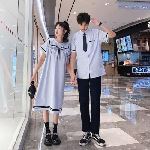 Loose mIDI dress for couples in class couples clothes couples clothing