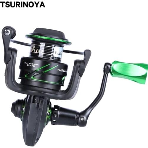 TSUINYA FLYING SHARK Spinning Fishing Reel 2000 3000 11+1BB 6.2:1 Gear Ratio 8kg Drag Power Full Metal Saltwater Spinning Wheels