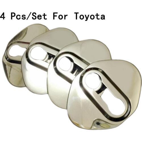 Door Lock For Toyota Highlander/Levin/Corolla 14-16 Stainless Steel Modification New Buckle Cover Interior Decoration