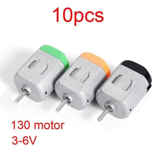 10PCS F130 Motor 3-6V 7.5mm Shaft Toy Motors Small DC Single/Double Head Motor for Mini 4WD Car Children Model DIY Parts