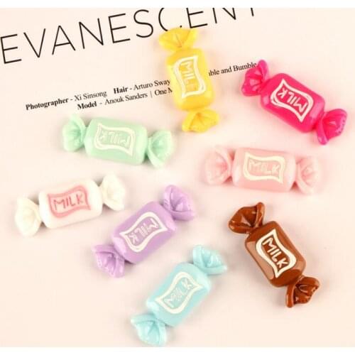 10pcs/lot Candy flatback Resin Cabochons Scrapbook Craft DIY Embellishments decor Headwear accessories