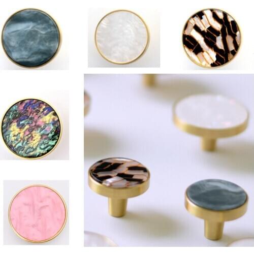 2pieces Shell Brass Pulls Bar Handle Pure Copper Cupboard Handles Kitchen Cabinet Door Knob Furniture Drawer Pull