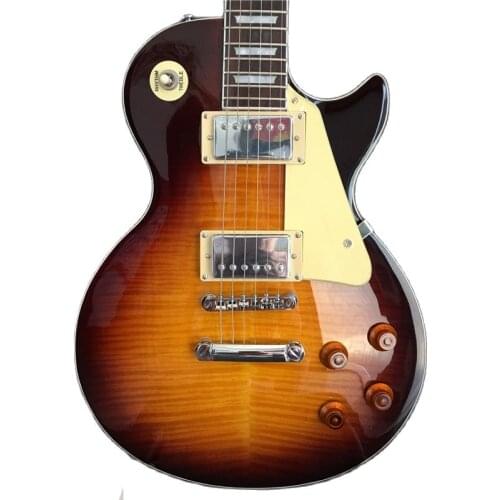 2021 High Quality FP-3104, 3TS Color, Solid Body With Maple Flame Top,Ebony Fretboard, Standard LP Electric Guitar