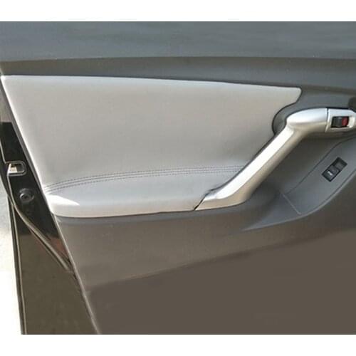 For Toyota Verso 2011 2012 2013 2014 2015 4pcs microfiber leather door handle panel armrest cover protective trim accessories