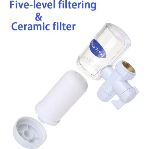 5 stage Household Water Purifier Kitchen Faucet Washable Ceramic Percolator Bacteria Removal Water Purifier Replacement Filter