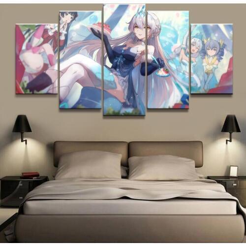 5 Pieces Game Figure Wall Artwork Modern Canvas Hd Print Painting For Bedroom Poster Frame Modular Picture Home Decoration