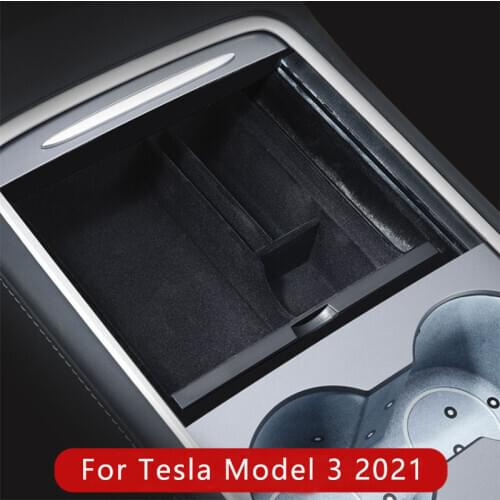 Auto Interior Accessories Car Central storage Box for Tesla Model 3 2021 Stowing Tidying Center Console Organizer