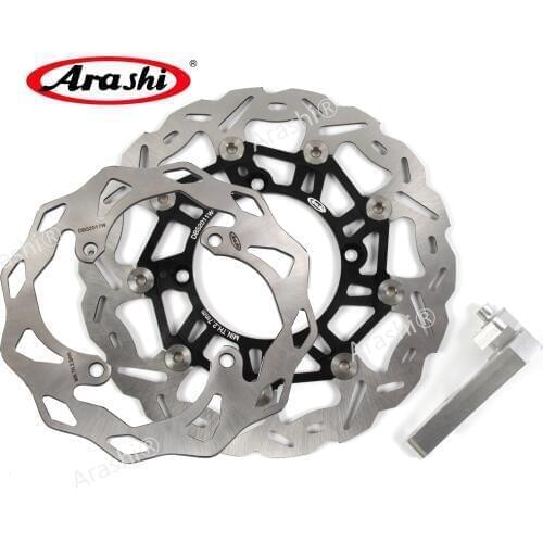 Arashi 1 Set For KAWASAKI KX250 KX 250 2006 2007 2008 CNC Floating Front Rear Brake Disc Rotors Motorcycle Disks Bracket