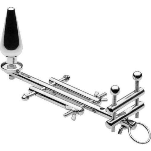 BDSM Ultimate Male Lockdown System Multi-functional Chastity Anal Plug Male Chastity Device Toys Stainless Steel Scrotum