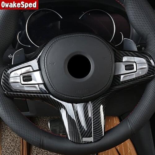 Car Steering Wheel Frame Decoration Cover Trim For BMW 5 Series G30 X3 G01 X4 G02 X5 G05 X6 G06 2020 Interior Accessories