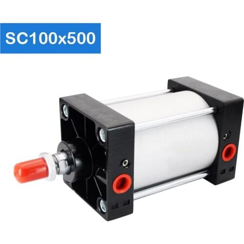 Cheap SC100X500 Bore 100mm Stroke 500mm Cylinders Double Acting Air Ram Pneumatic Cylinder