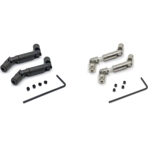 For WPL 1/10 D12 1/16 C14 C24 C34 B14 B24 B16 B36 RC Car Parts 2Pcs Upgrade Metal Driving Shaft Accessories