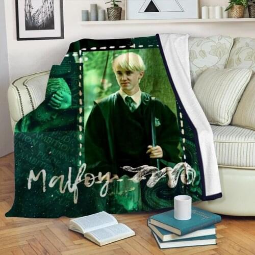 There are three large Draco Malfoy ceilings on the sofa bed ceiling, flannel warm and soft plush coral fiber cardboard