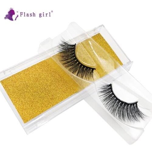 Flash Girl 3D Mink Eyelashes Makeup Thick Natural Long False Eyelashes High Volume Fluffy Fake Eye Lashes Extension Z-30