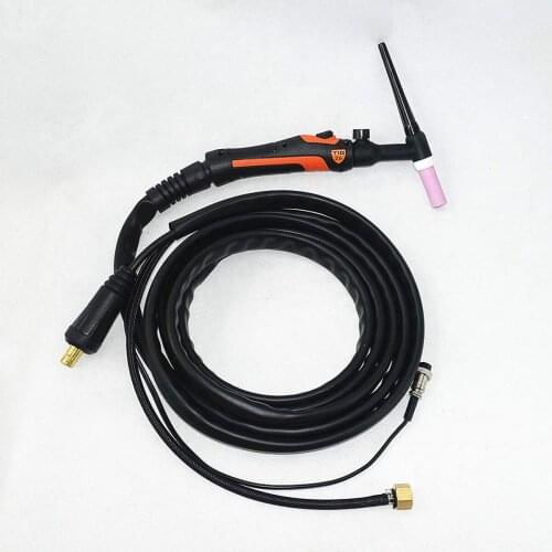 WP26FV TIG Torch, GTAW Gas Tungsten Arc Welding Torch, WP26 Argon 4m 13ft Air Cooled WP-26 Valve Flexible TIG Welding Torch