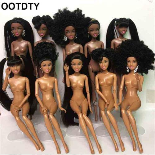 Toy African doll American Doll Accessories Body Joints Can Change Head Foot Move African Black Girl Gift Pretend Toy Baby