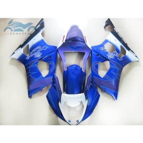 Customized Fairing kits for SUZUKI K3 GSX R1000 2003 2004 aftermarket sport fairings kit GSXR 1000 03 04 blue body repair parts