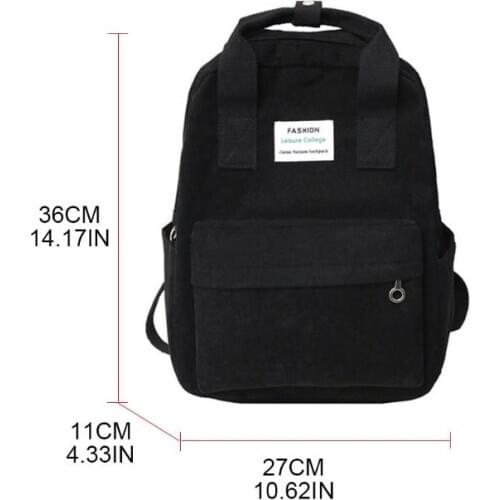 Fashion Rucksack Corduroy Backpack Casual College School Daypack for Teenager 20CA