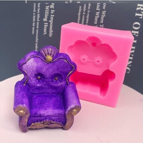 Cartoon sofa silicone mold chocolate fondant cake decorative mold crafts glue resin plaster mould silicone mould resin