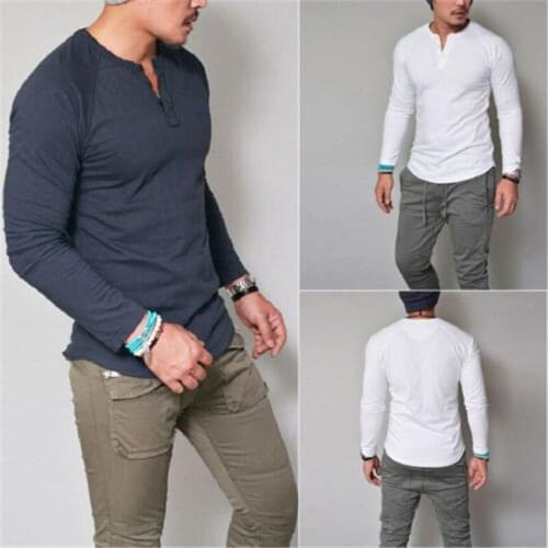 Plus Size Men Tee Top Gothic Long Sleeve Men Clothing Solid White Cotton Hip Hop Streetwear Long Sleeve T-shirt Men Clothing