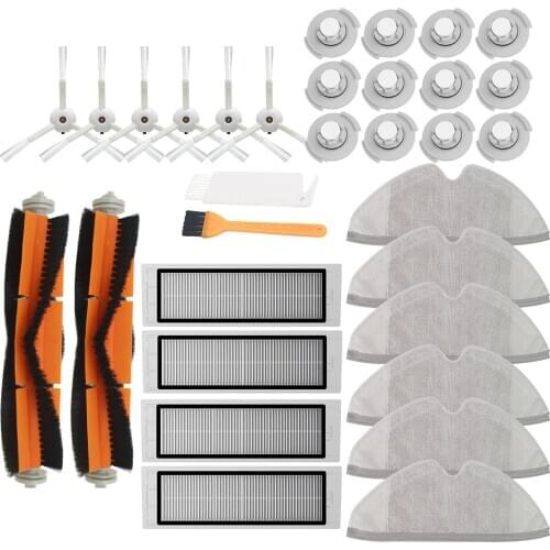 For Xiaomi Roborock Robot S50 S5 Mop Cloths Wet Mopping filter Side Brush Roll Brush Water Tank Vacuum Cleaner Spare Parts Kits