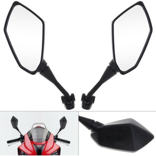 New 2pcs Modified Plated Universal Motorcycle Rearview Mirror Side Mirrors for Honda Hyosung Kawasaki