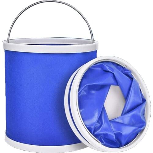9L/11L/13L Portable Folding Bucket Car Wash Bucket Outdoor Camping Fishing Bucket Car Storage Cleaning Tools