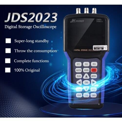 Handheld Oscilloscope 2 Channels 20MHz oscilloscope 200MSa/s Digital Oscilloscope With Housing case box Jinhan JDS2023/JDS2012S