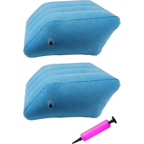 Dropshipping Knee Bed Wedge Sleeping Pillow Footrest Pillow Inflatable Portable Travel Home Office Foot Leg Pillow Cushion
