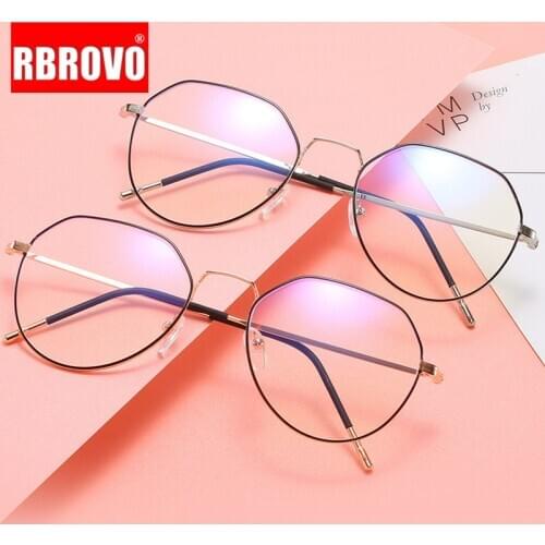 RBROVO 2021 Anti-blue Light Glasses Frame Women Retro Computer Glasses Frame Women/Men Vintage Classic Luxury Eyeglasses Frame