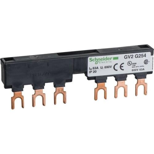 Schneider Sets of 3-pole Ie = 63 A busbars GV2G245 GV2G254 GV2G345 GV2G354 GV2G445 GV2G454 GV2G554