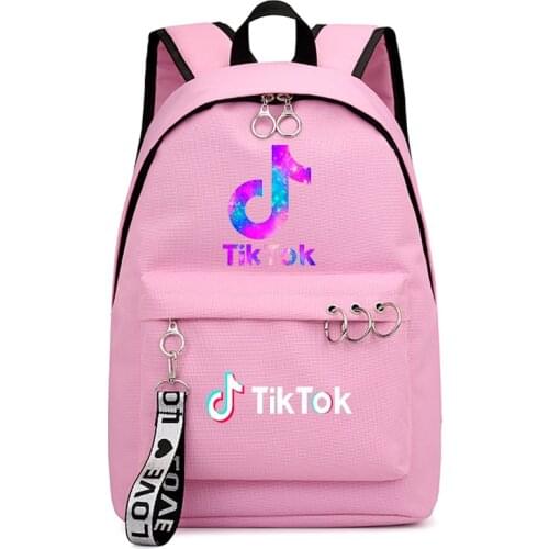 Tik Tok School Backpack Travel Solid Color Backpack Teenager Girl Boys Laptop Multi-Function Backpack Wateroof Mochila Mujer