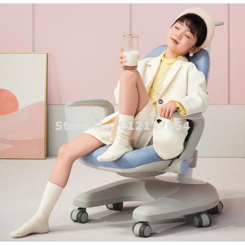 Childrens Study Chair Adjustable Lifting Correction Backrest Seat Primary School Home Stool Desk Chair