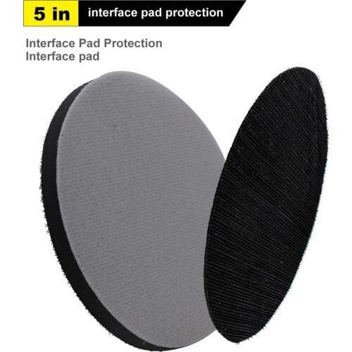1Pcs 5 Inch Protection Disc 3mm Thick + 1Pcs 5 Inch Soft Interface Pad 10mm Thick Hook and Loop