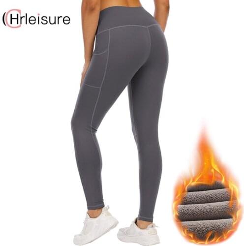 CHRLEISURE Winter Leggings Large Size Winter Leggings Warm Solid Pants Large Warm Stretch High Waist Leggings Women