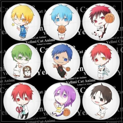 1pc 58mm Anime Kuroko No Basket Shintaro Daiki Very Cute Badges Brooch Round Icons